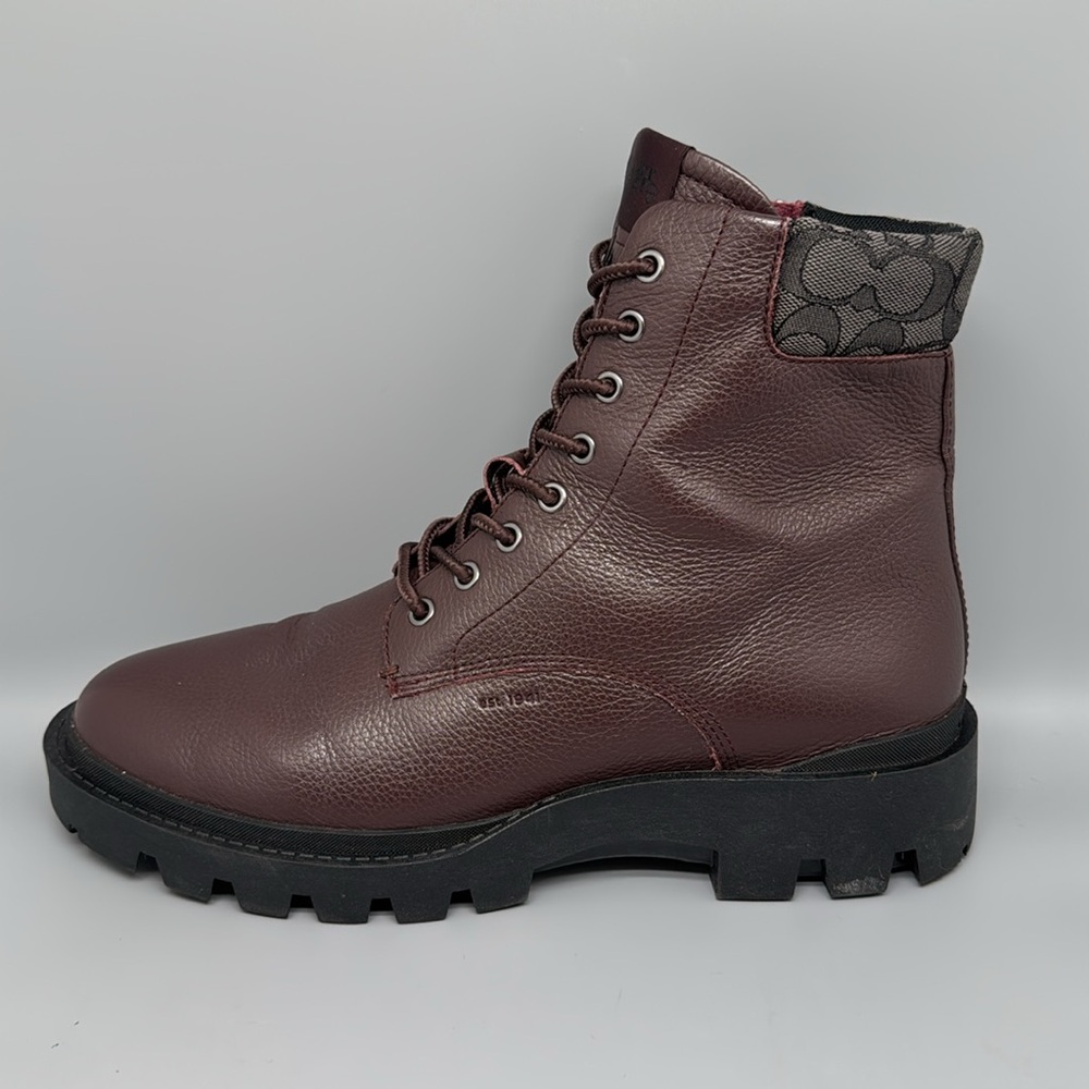Coach Citysole Monogram Side Zip Leather Boots Men’s Sz 11.5D - Picture 8 of 10